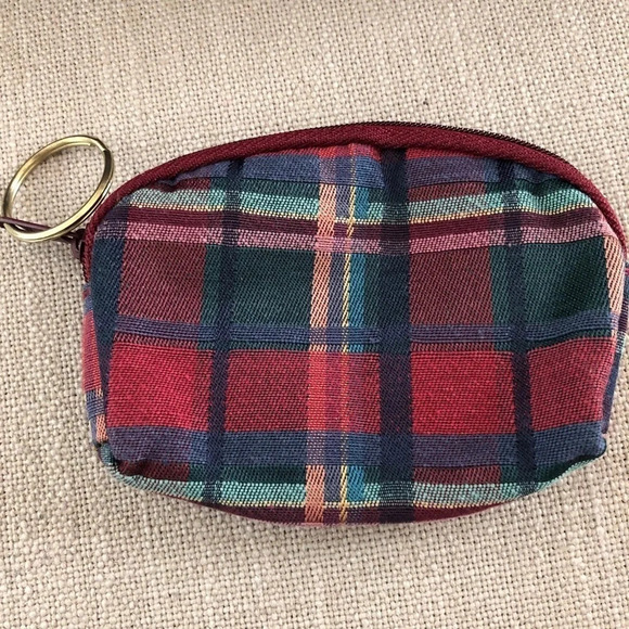 Red Plaid Makeup Travel Bags Duo Set Cosmetic - Picture 2 of 4